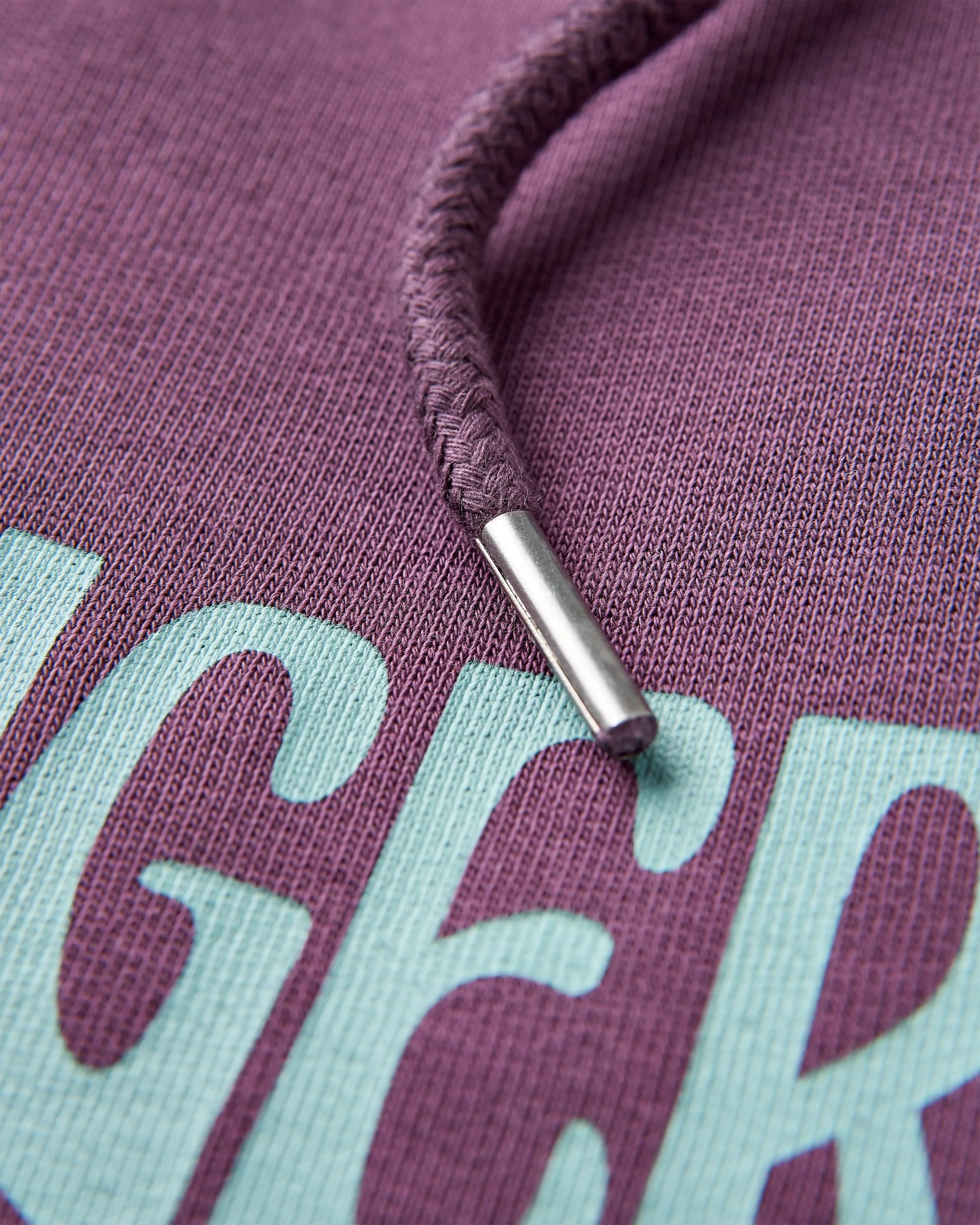 Yuca Organic Cotton Hoodie - Deep Plum - Flatlay