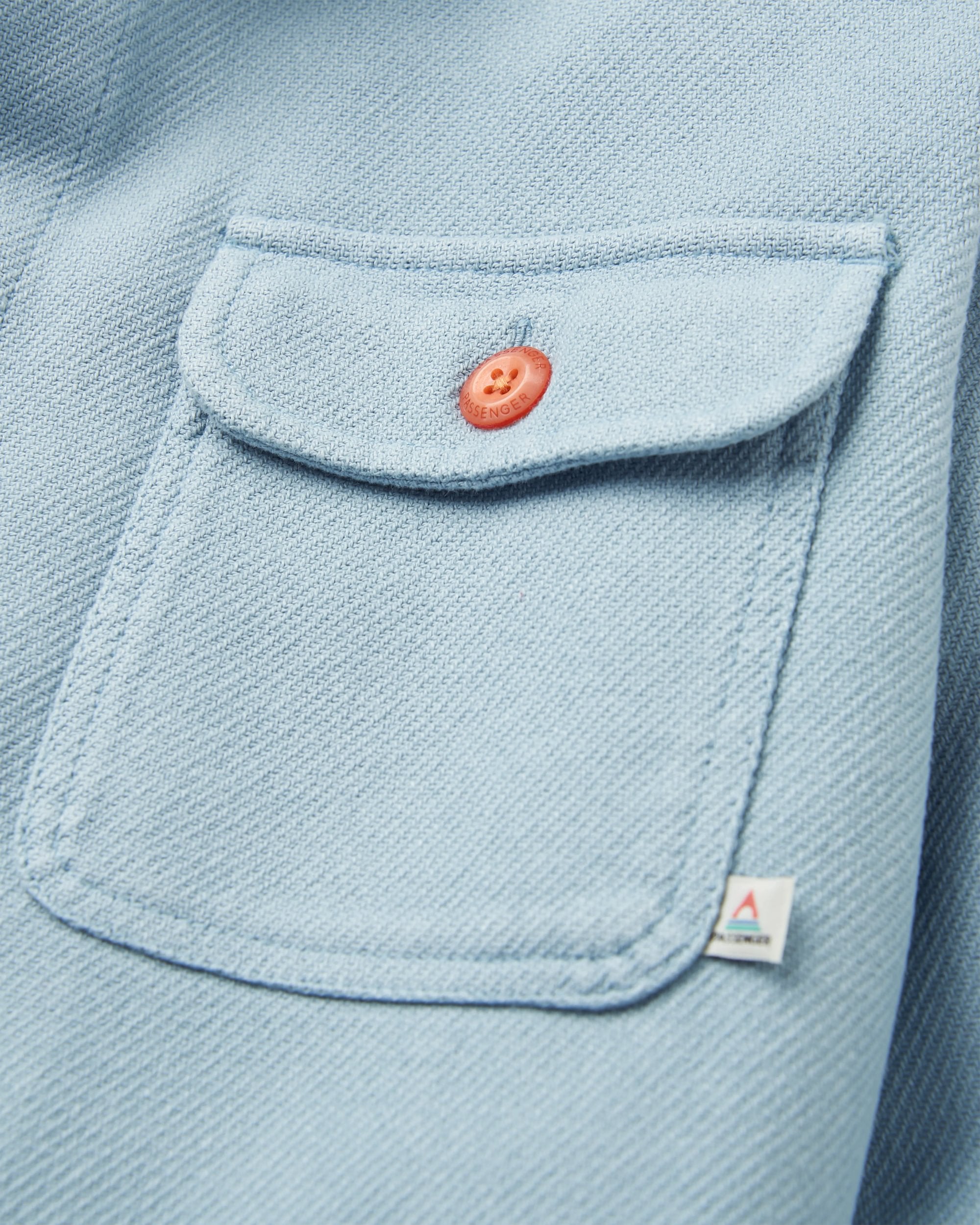 Island Twill Shirt - Faded Denim - Flatlay