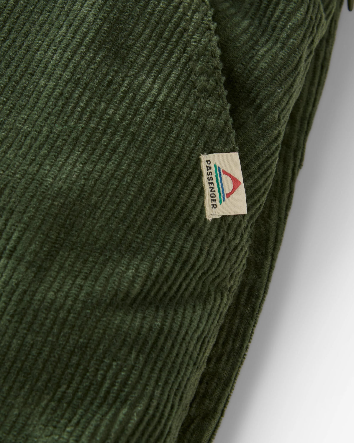 Refuel Organic Cotton Cord Dungarees - Fir Tree - Flatlay