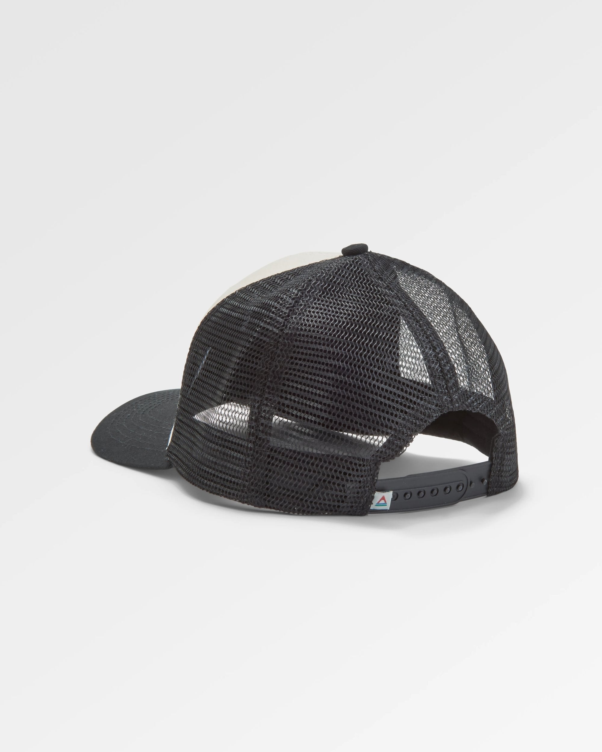 Core Recycled Cotton Trucker Cap - Black/ White - Flatlay