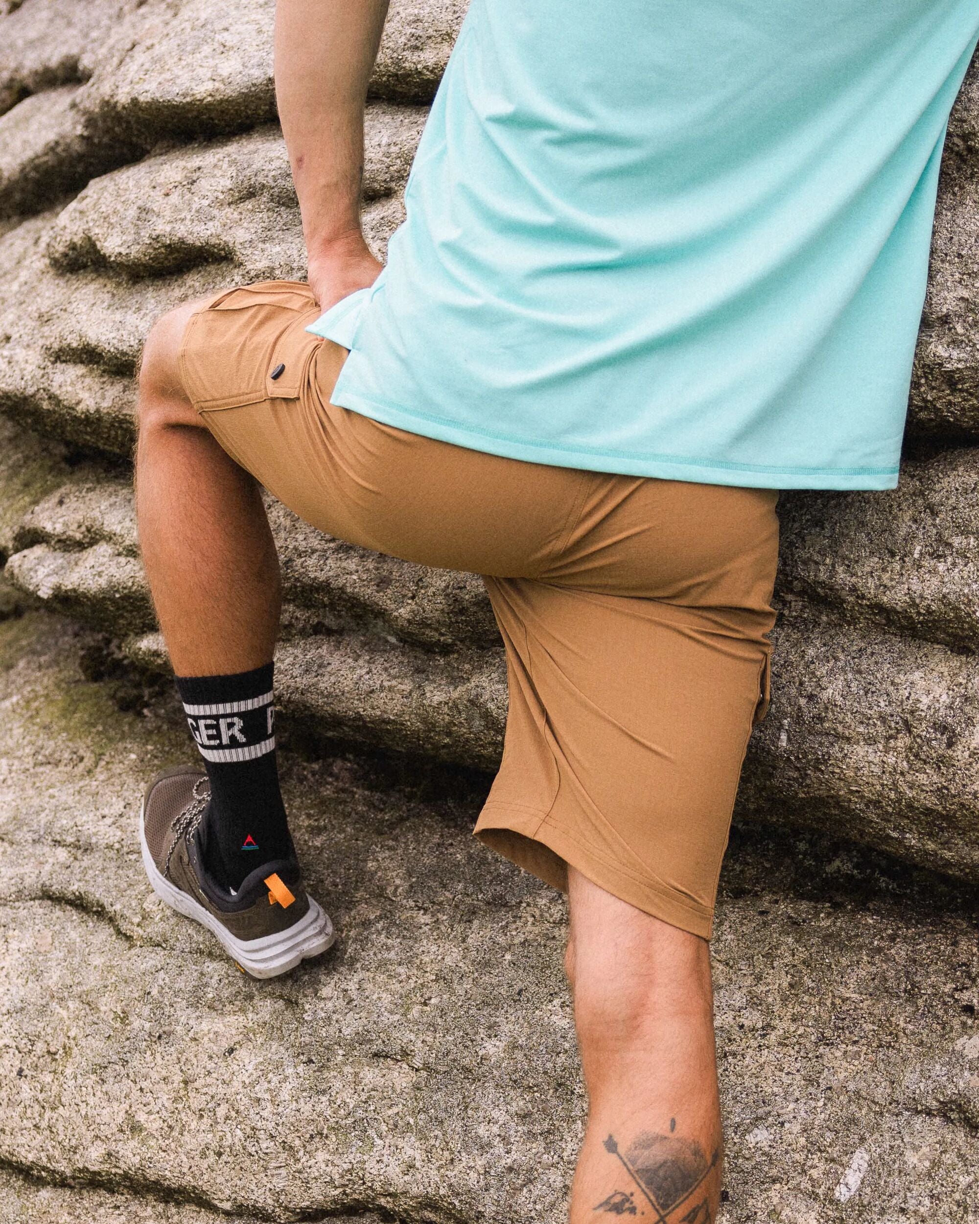 Stride Recycled Active Trail Short - Toffee - Lifestyle