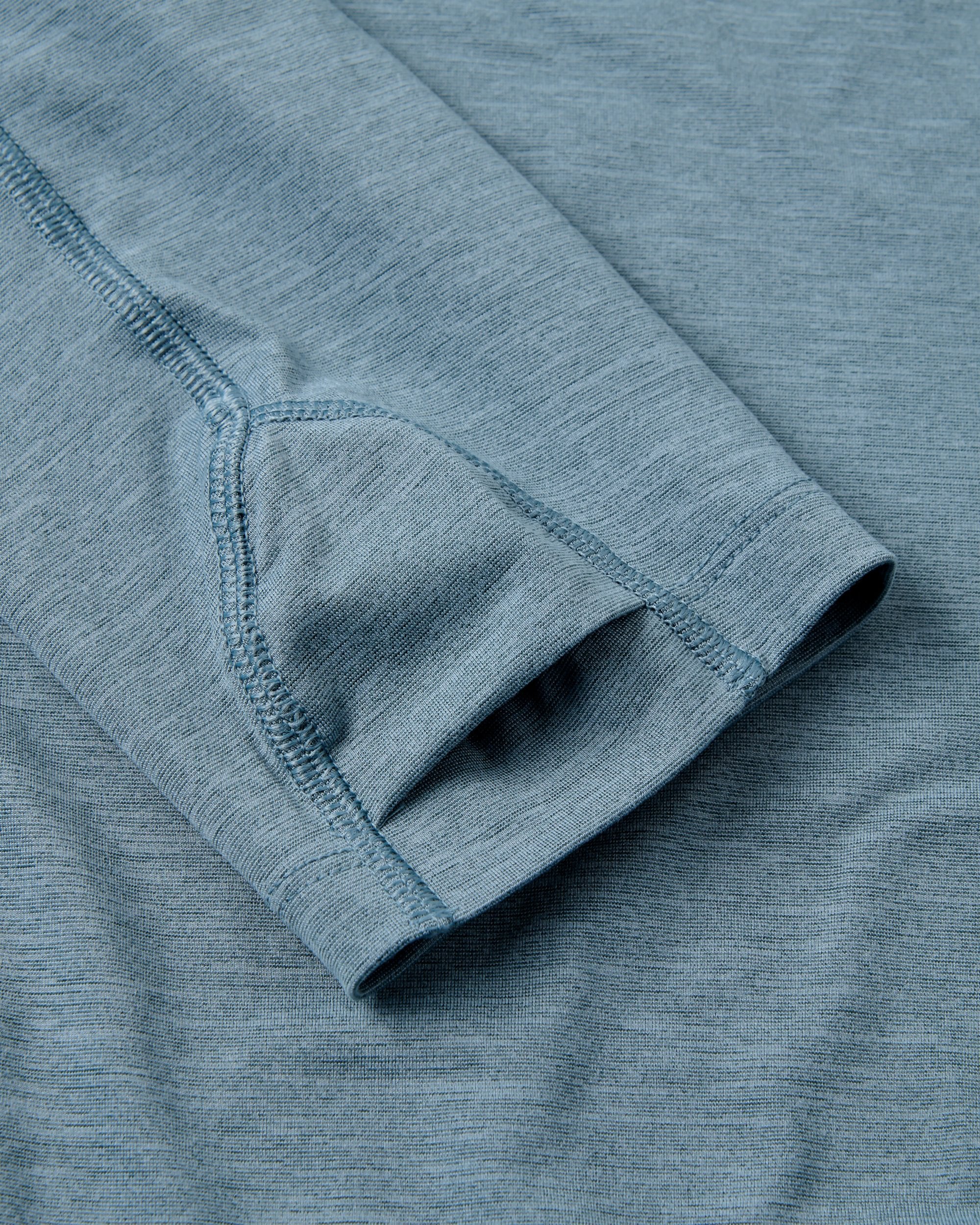 Light Ray Lightweight UPF50 LS T-Shirt - Storm Grey Marl - Flatlay