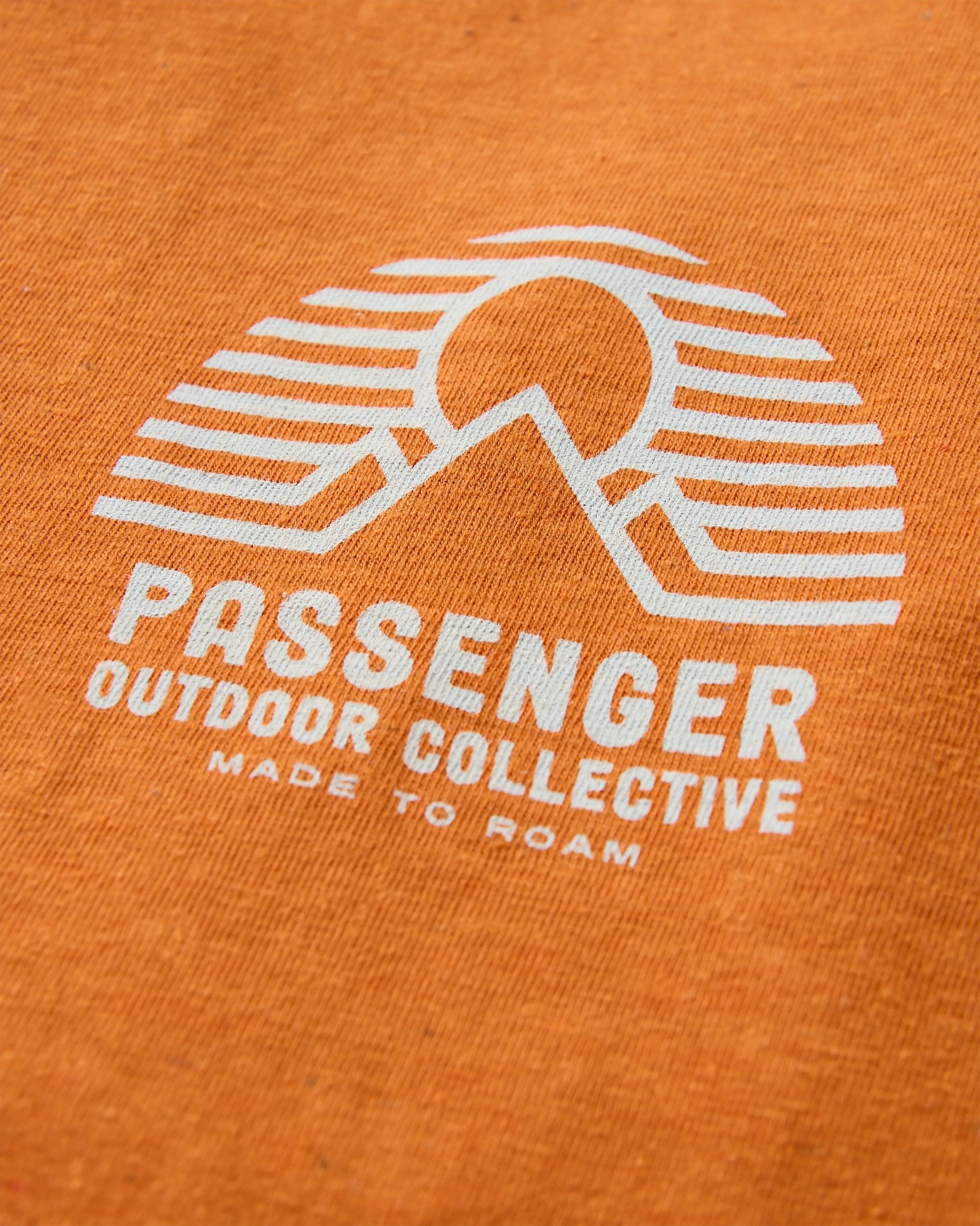 Elbio Recycled Relaxed Fit T-Shirt - Sunset Orange Marl - Flatlay