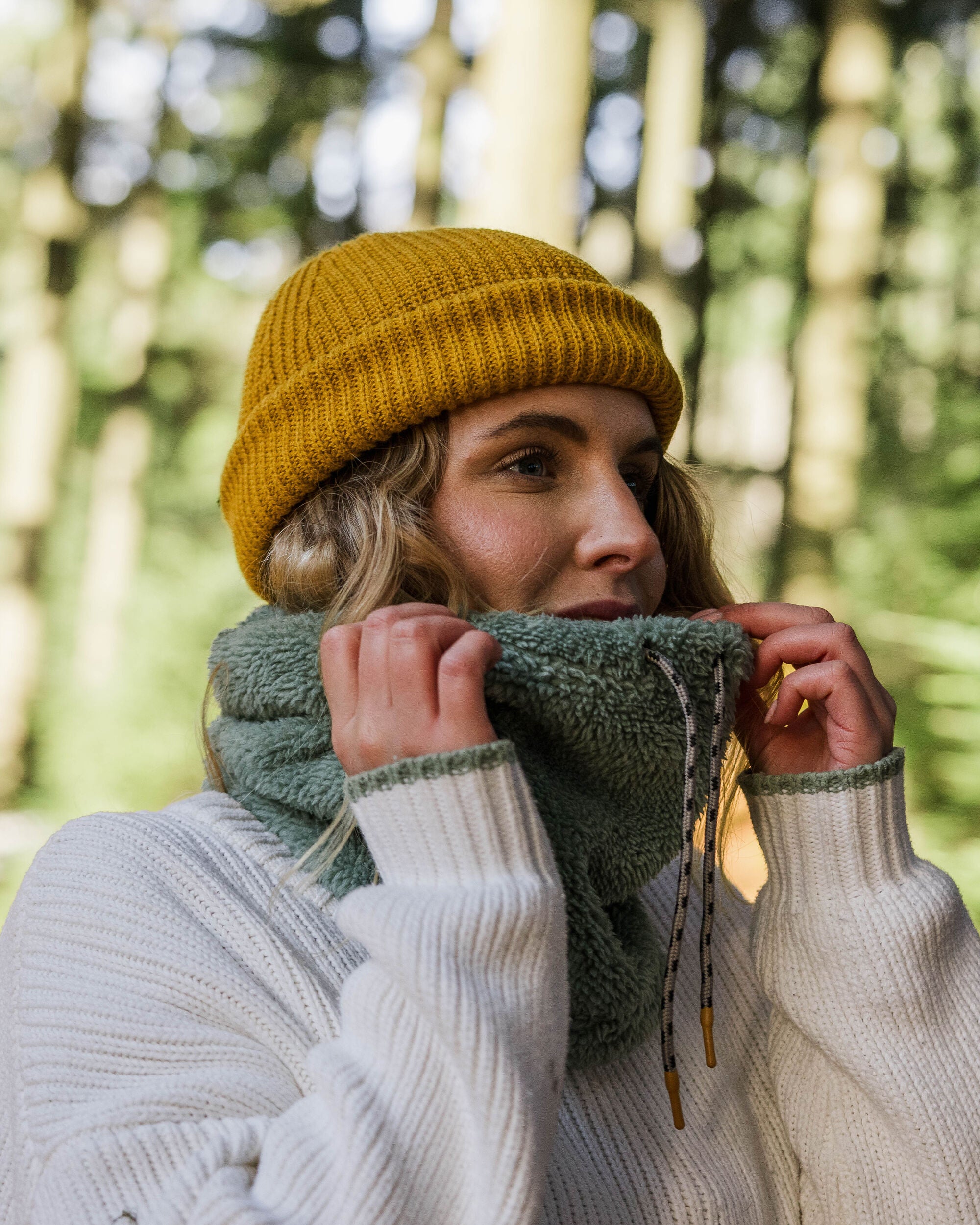 Ash Recycled Sherpa Fleece Snood - Pistachio - Lifestyle - Female