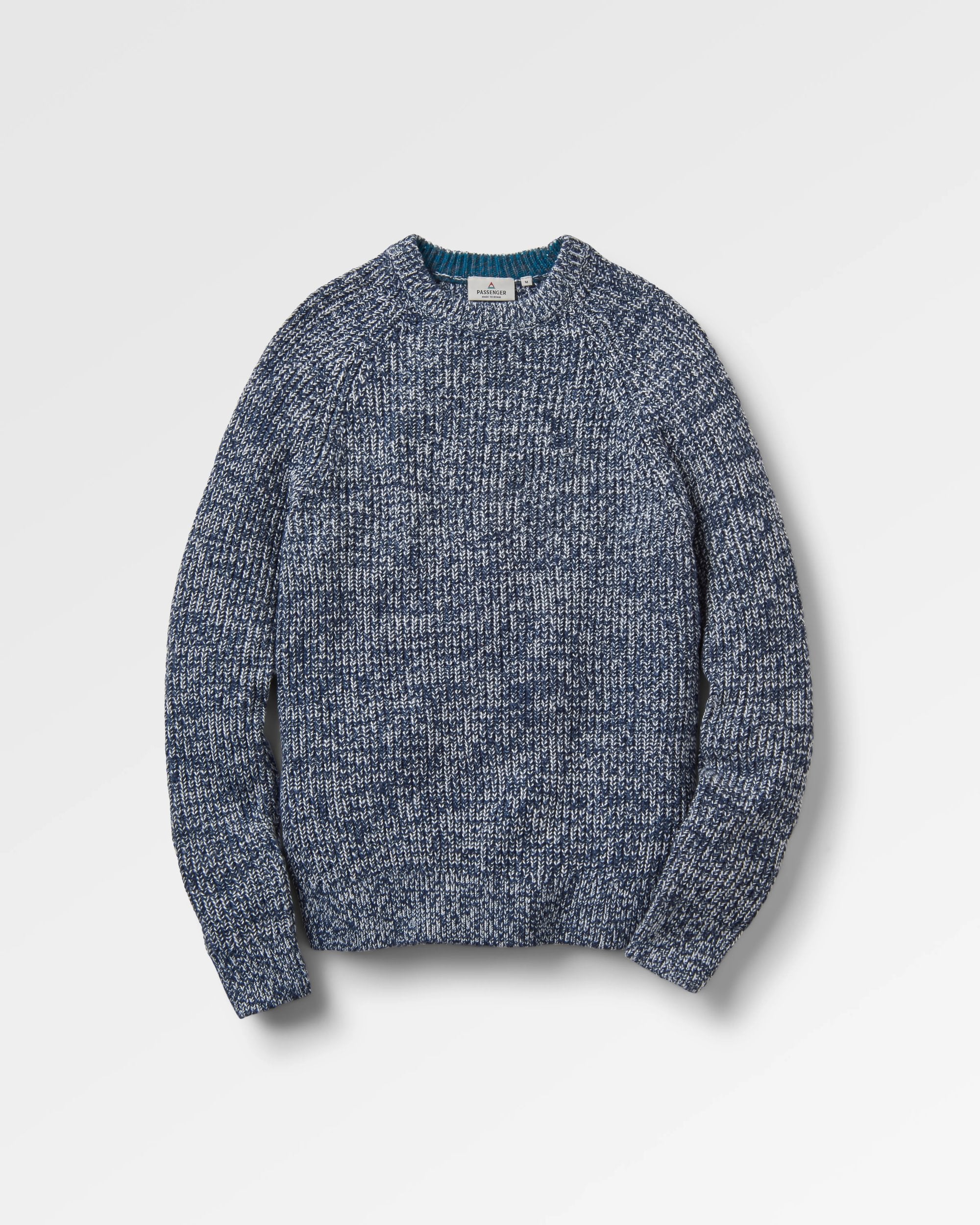Fog Recycled Knitted Jumper - Grey Marl - Flatlay