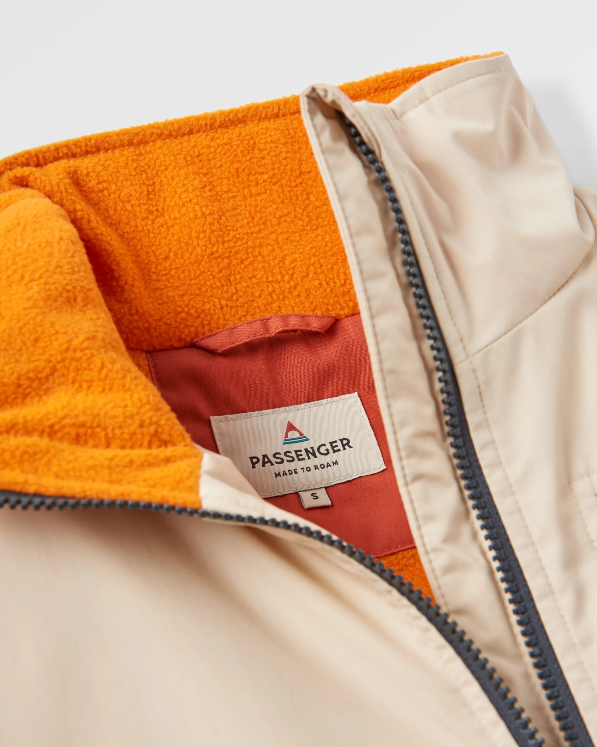 Finn Recycled Polar Fleece Lined Jacket - Baked Clay - Flatlay