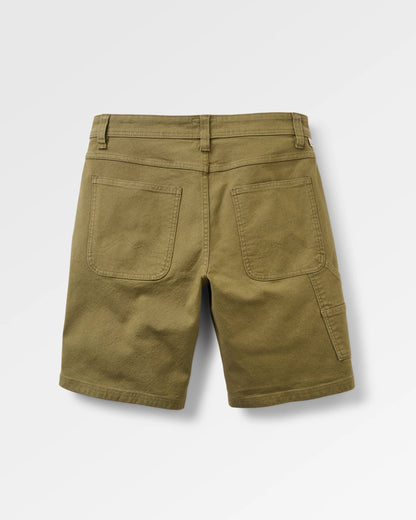 Vantage Organic Cotton Canvas Short - Khaki - Flatlay