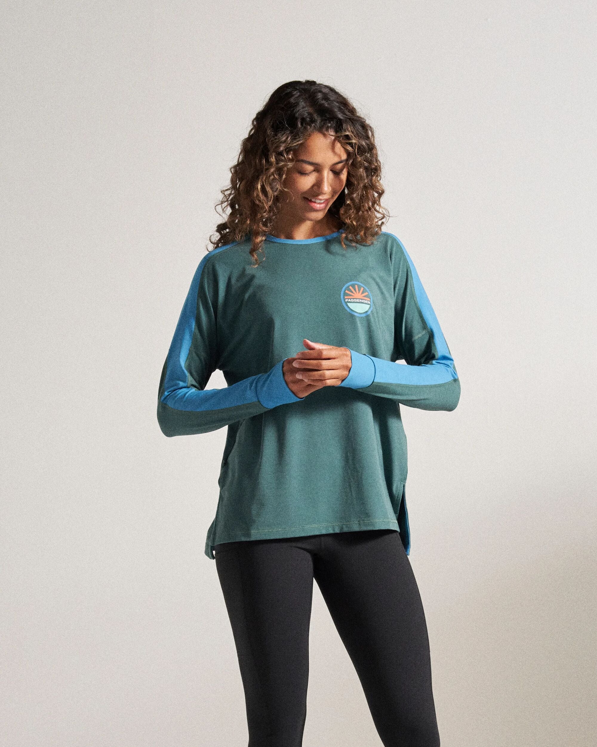 Chase The Light Drirelease® Active LS T-Shirt - Deep Ocean - Studio Model