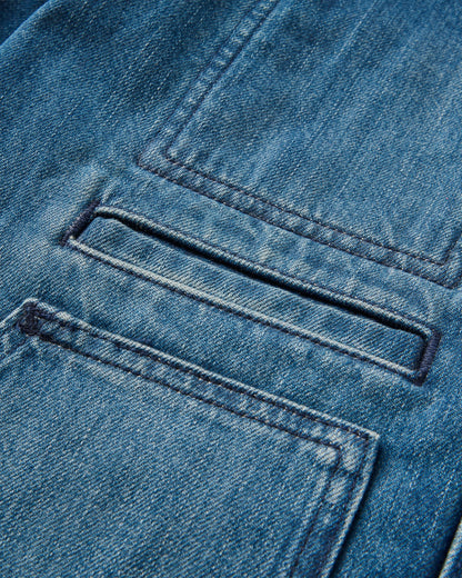 Vantage Lined Denim Jacket - Mid Wash Denim  - Flatlay