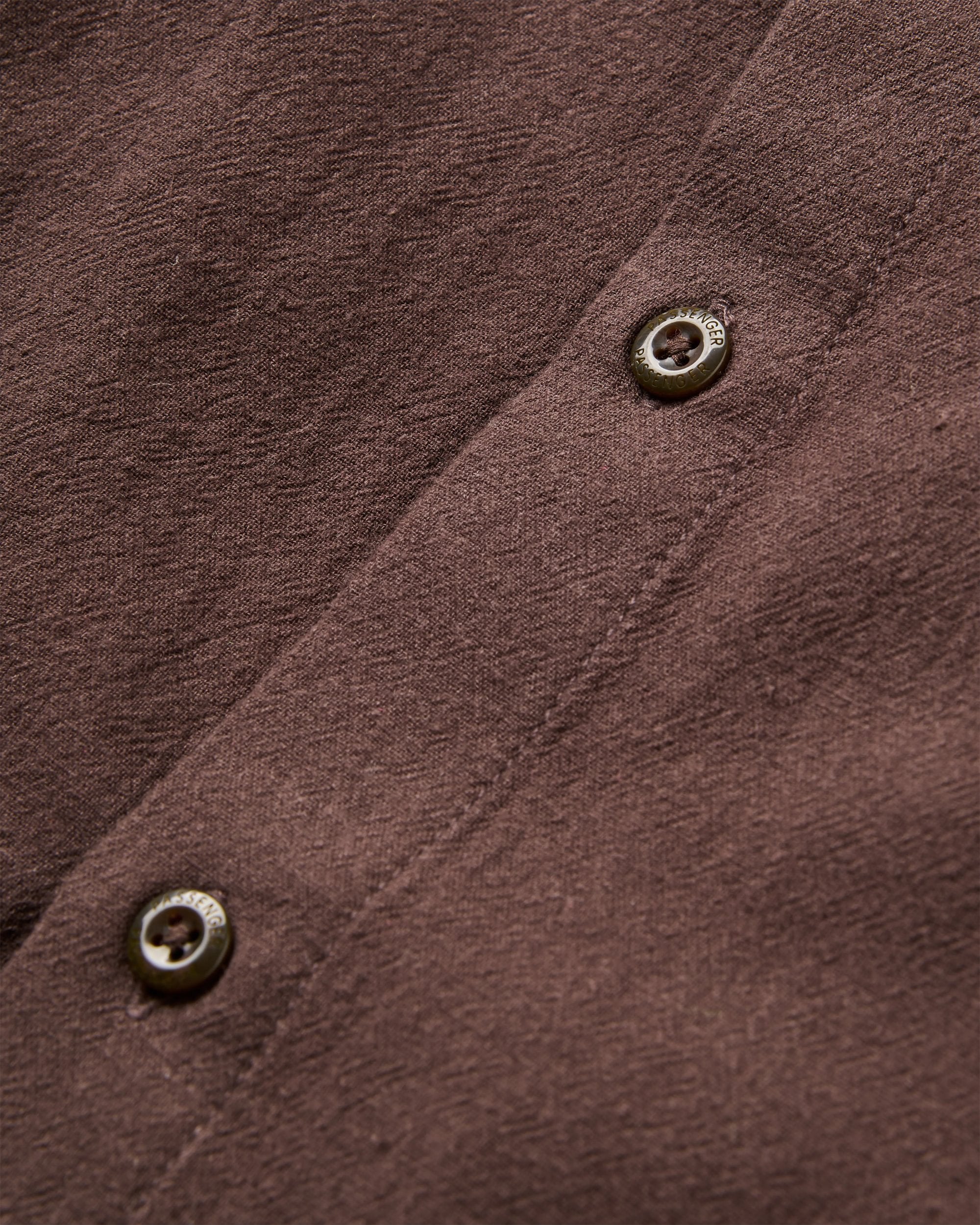 Chill Textured Short Sleeve Shirt - Espresso - Flatlay