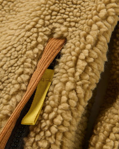 Trekker Recycled Deep-Pile Sherpa Fleece - Biscuit - Flatlay