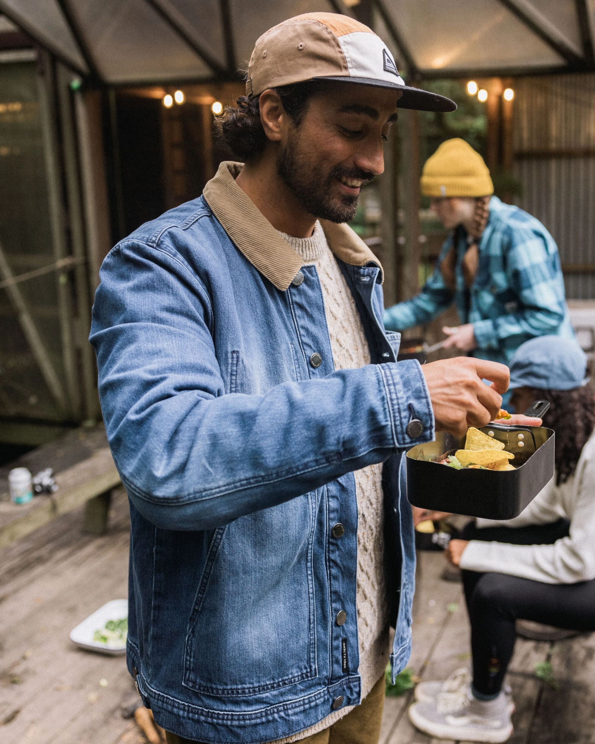 Vantage Lined Denim Jacket - Mid Wash Denim  - Lifestyle