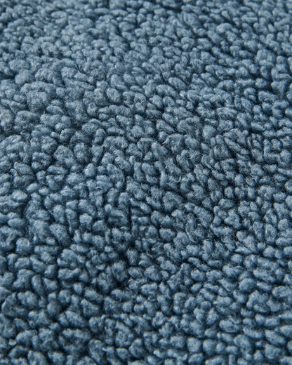 Lucia Recycled Sherpa Fleece - Stormy Blue  - Flatlay