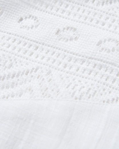 Flurry Woven Top - White - Flatlay