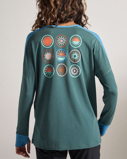 Chase The Light Drirelease® Active LS T-Shirt - Deep Ocean - Studio Model