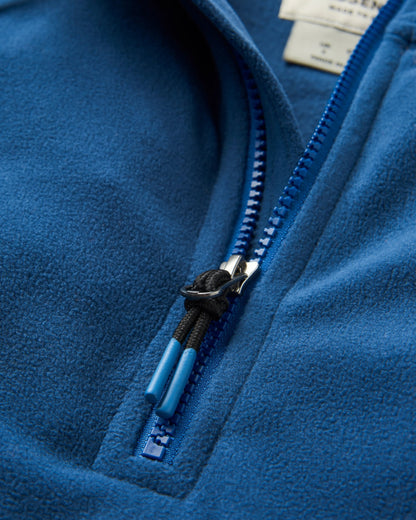 Ayla Micro Polartec® Hooded Fleece - Dark Denim - Flatlay