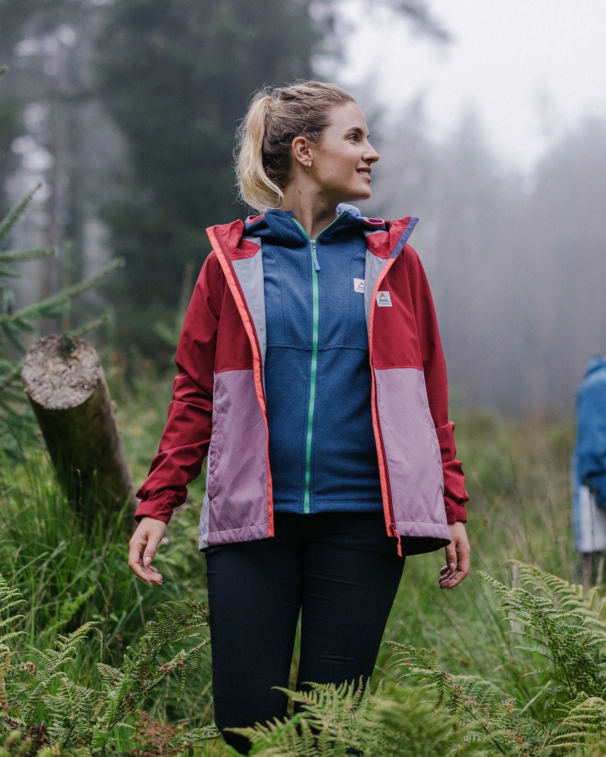 Rainstorm Recycled Waterproof Jacket - Forest Berry/Berry - Lifestyle