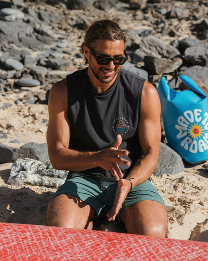 Escapism Recycled Cotton Vest - Black - Lifestyle