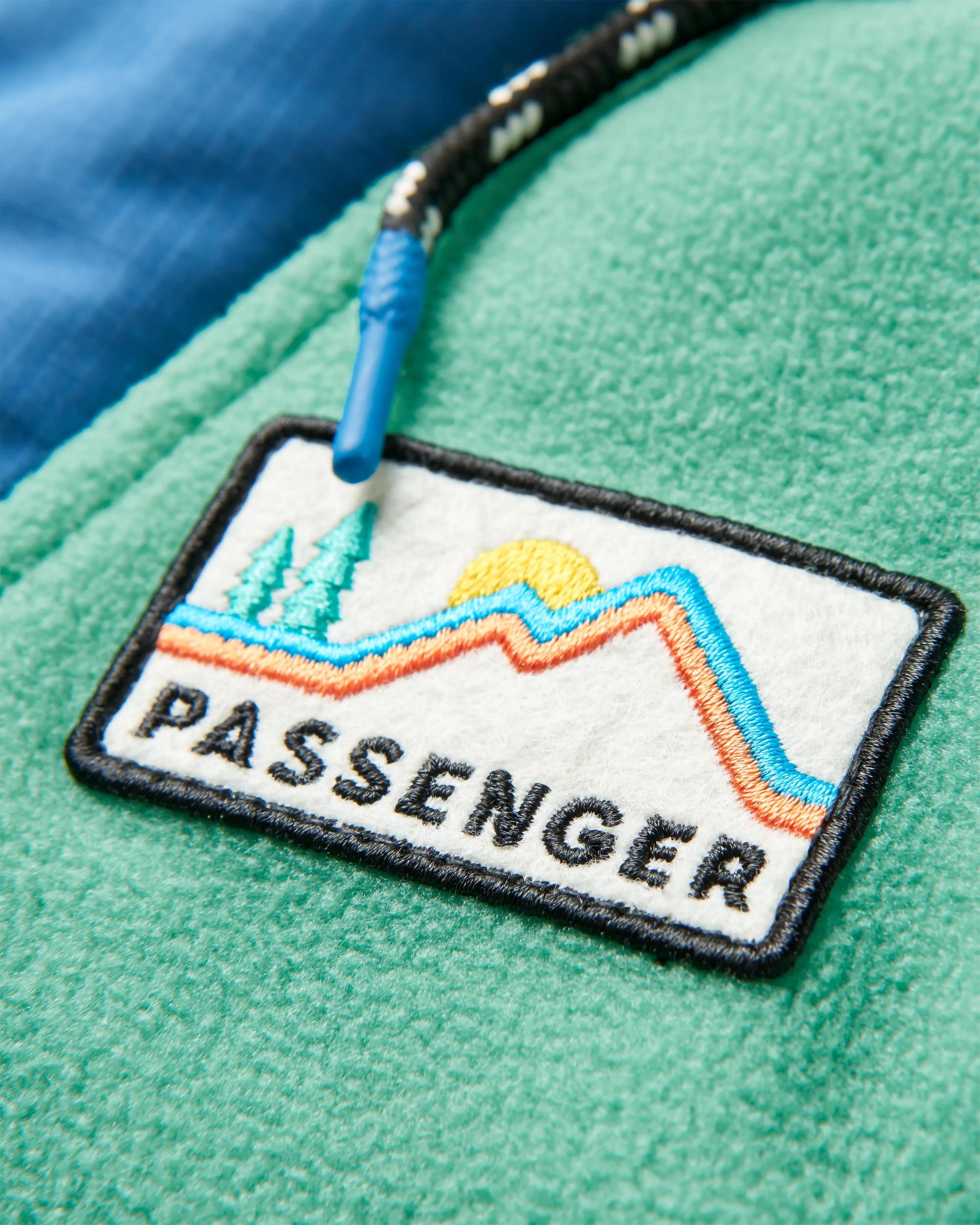 Alexander Recycled Polar Hooded Fleece - Green Spruce - Flatlay