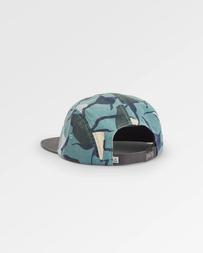 Coast Organic Cotton 5 Panel Cap - Abstract Trails Arctic - Flatlay