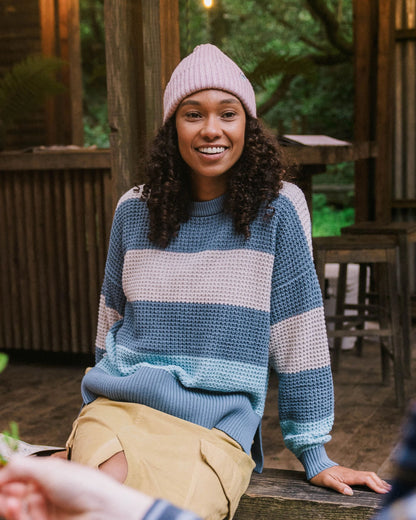 Reflection Stripey Jumper - Stormy Blue/Retro Blue  - Lifestyle
