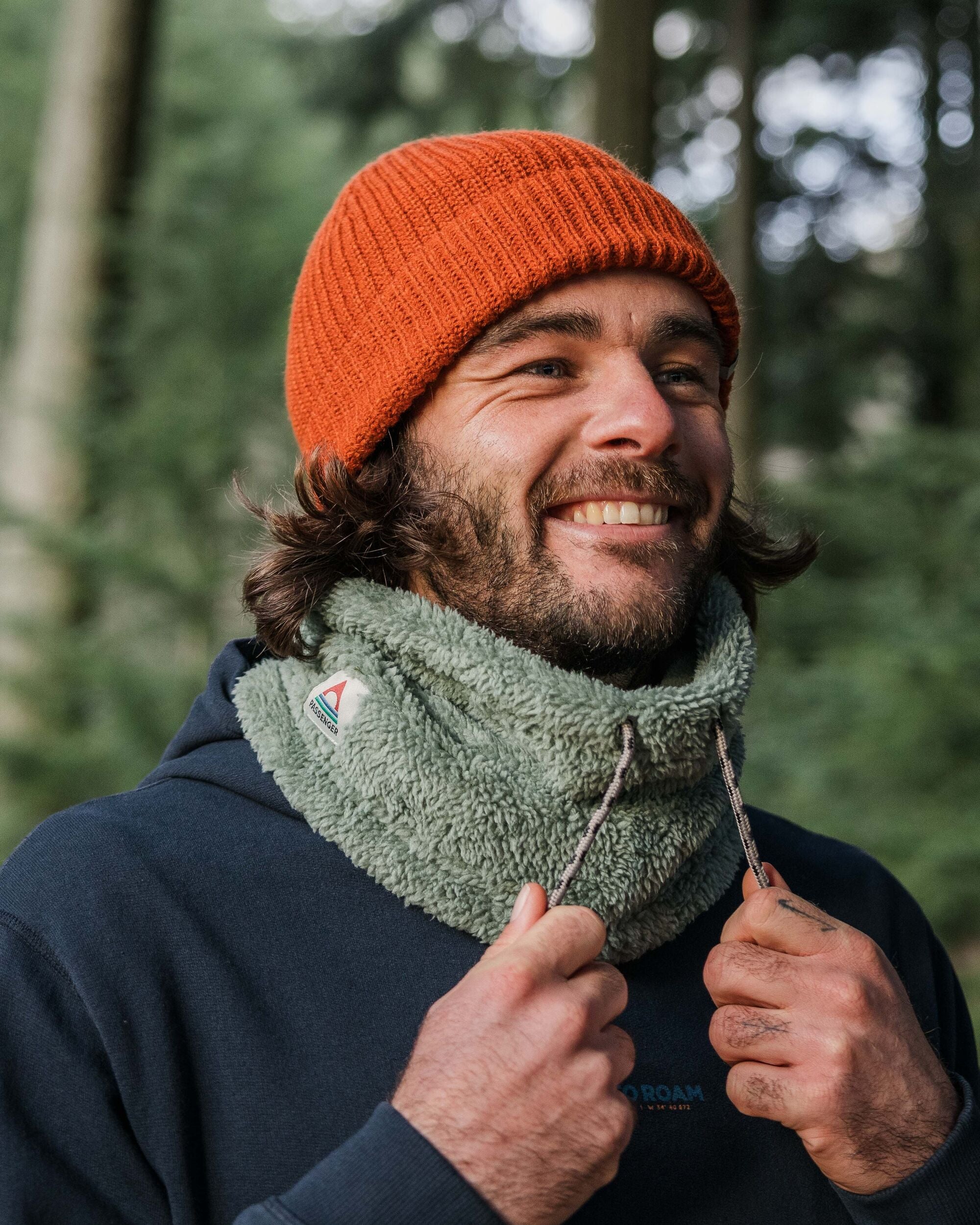 Ash Recycled Sherpa Fleece Snood - Pistachio - Lifestyle - Male