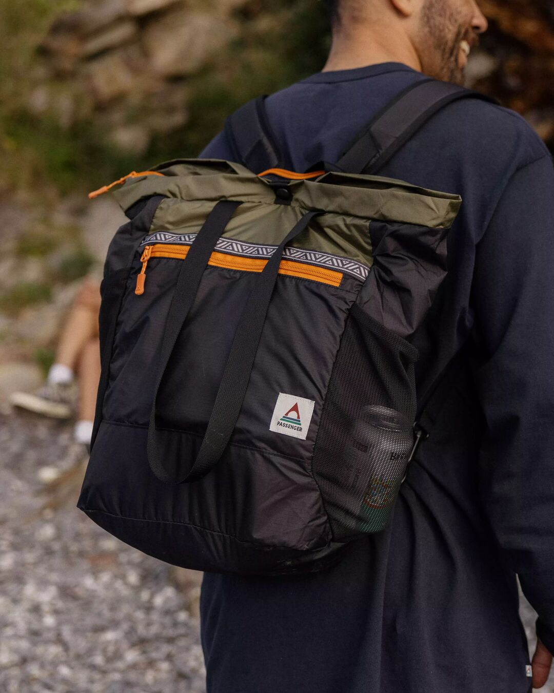 Stow Tote Backpack - True Black/ Khaki