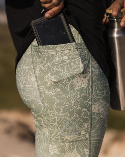 Fresh Air Recycled Leggings - Pistachio Floral