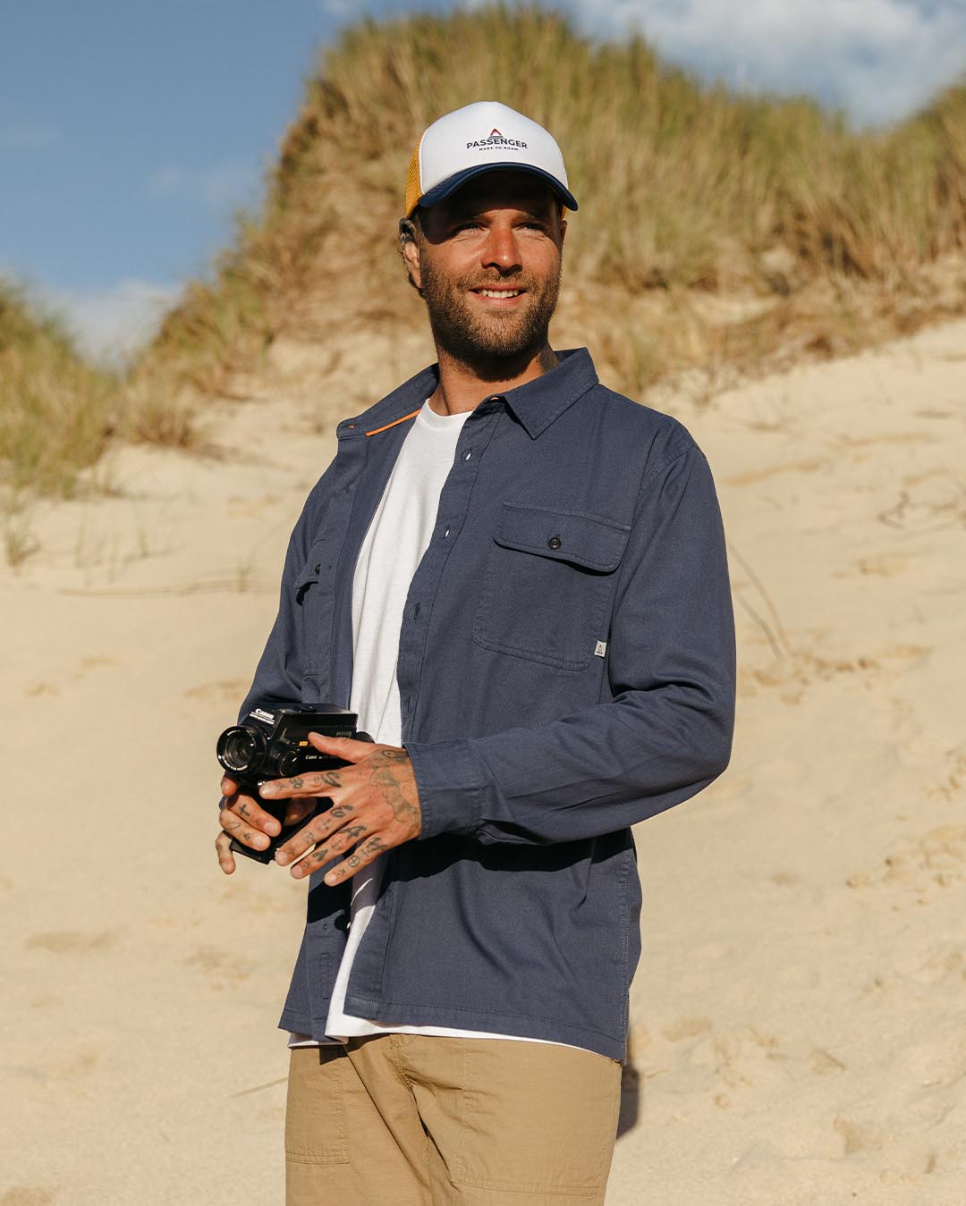 Vision Organic Cotton Shirt - Dark Denim - Lifestyle