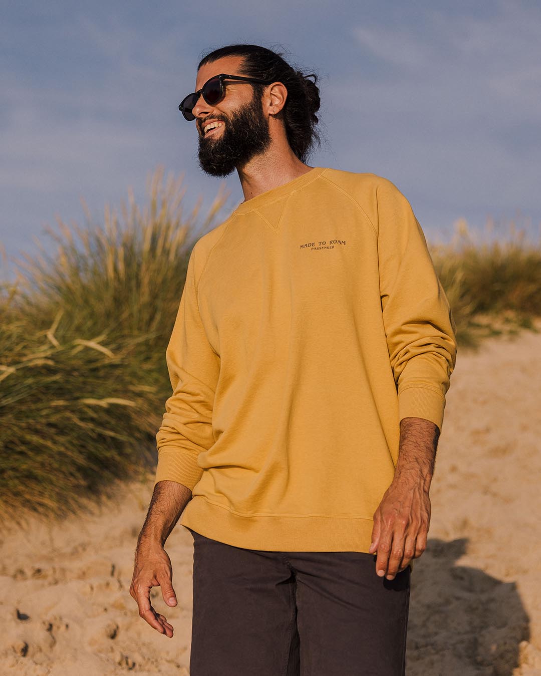 Sundown Recycled Cotton Sweatshirt - Mustard Gold