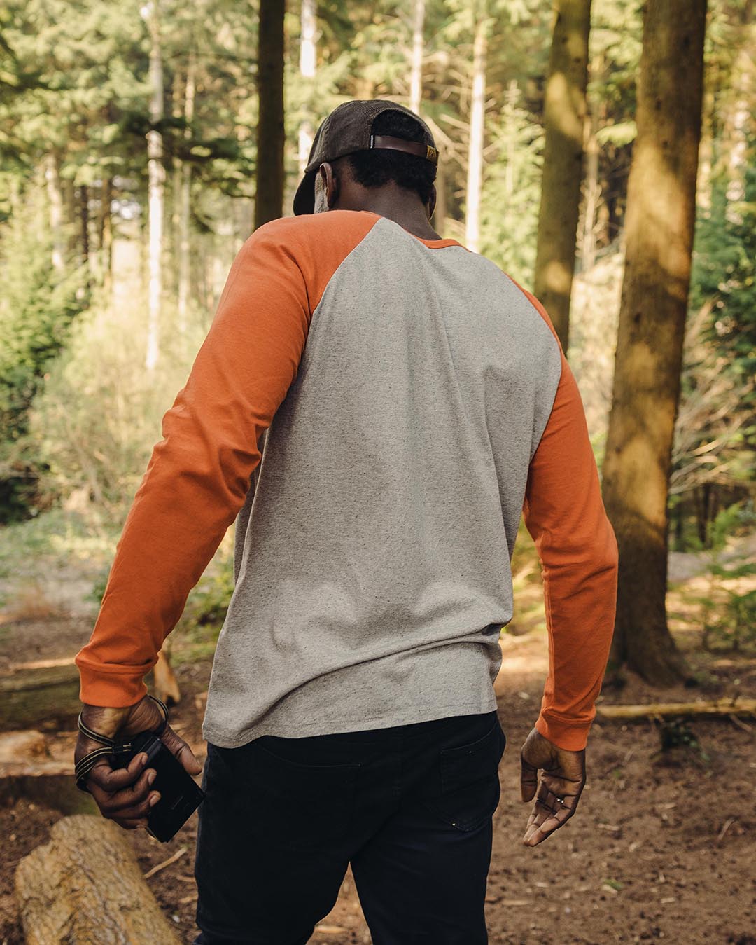 Oar Recycled Cotton Ls T-Shirt - Burnt Orange