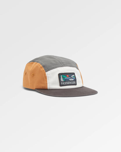 Roamer Recycled 5 Panel Cap - Storm Grey Multi - Flatlay