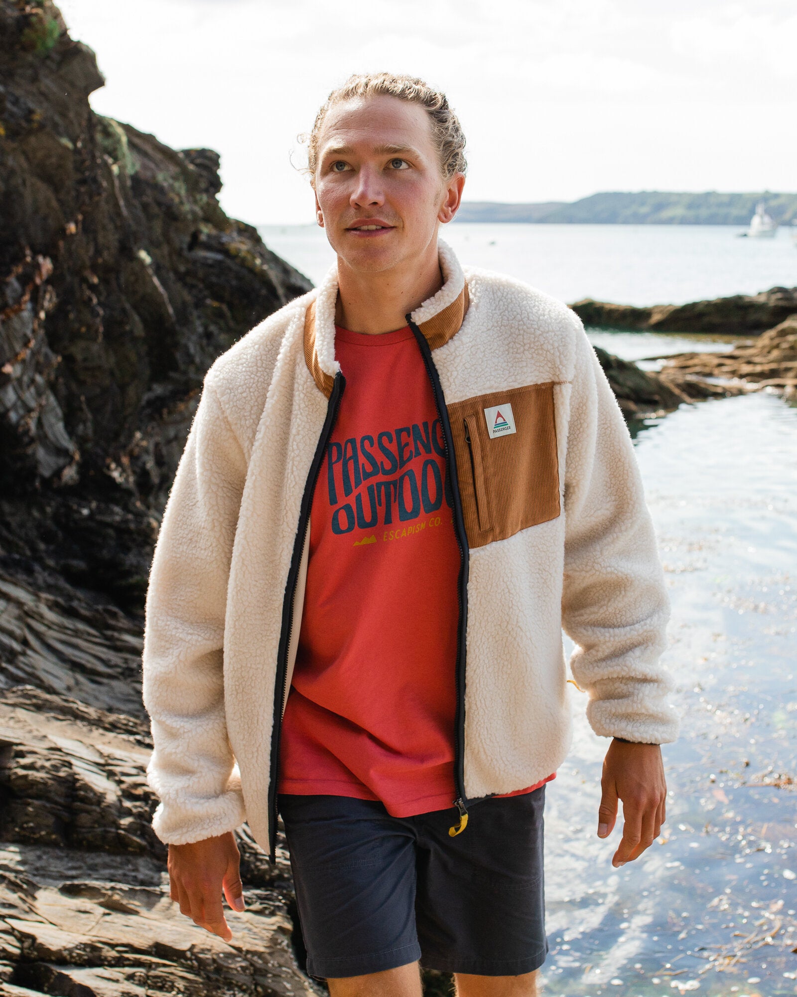 Trekker Recycled Deep-Pile Sherpa Fleece - Warm Ivory - Lifestyle