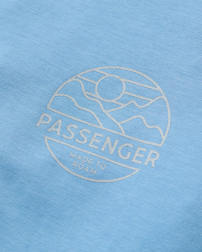 Sedona Recycled Active T-Shirt - Faded Denim - Flatlay