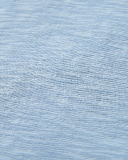 Laidback Recycled Cotton T-Shirt - Faded Denim - Flatlay