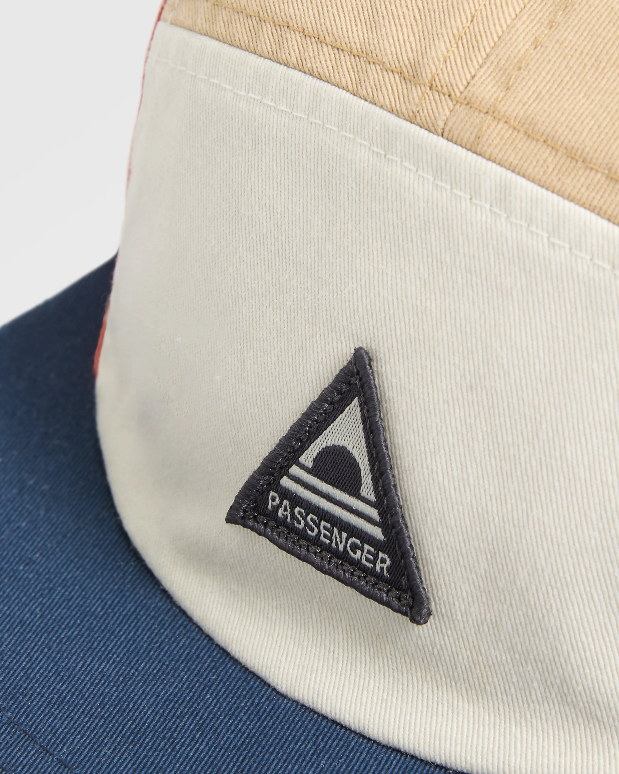 Fixie 5 Panel Cap - Blue Navy/Dark Rust - Flatlay