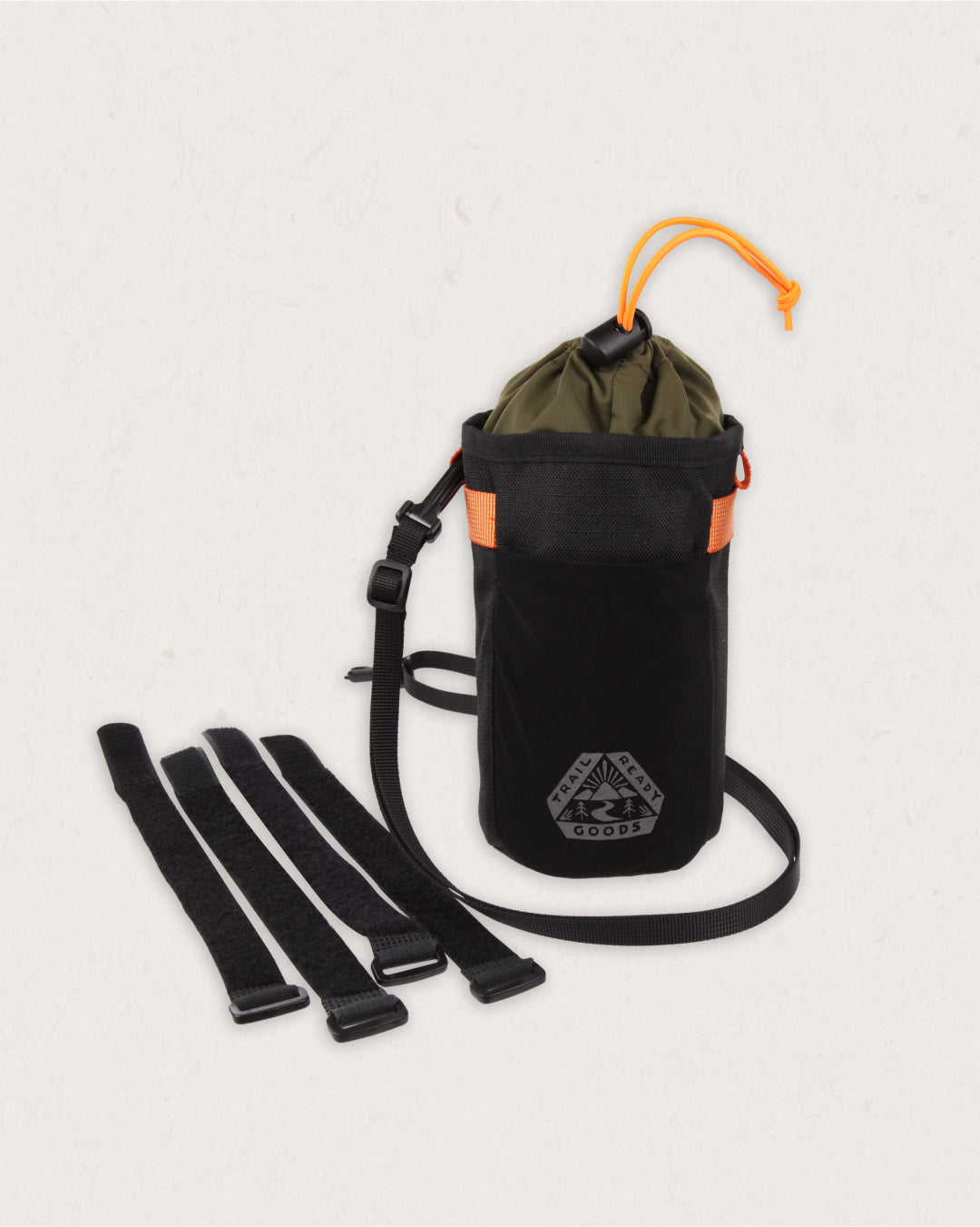 Steer Hybrid Bottle Bike Bag - True Black/ Khaki