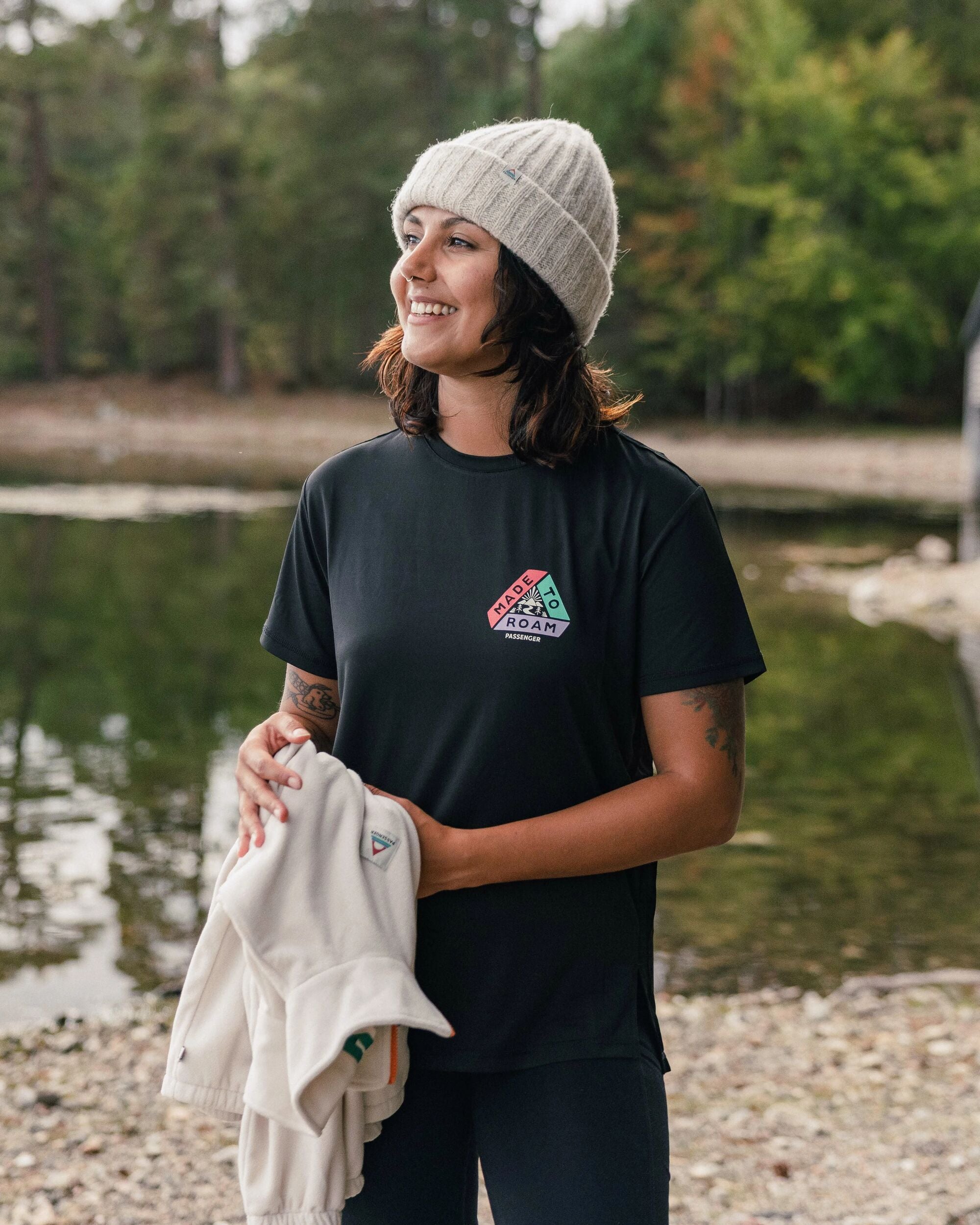 Aurora Active T-Shirt - Black - Lifestyle