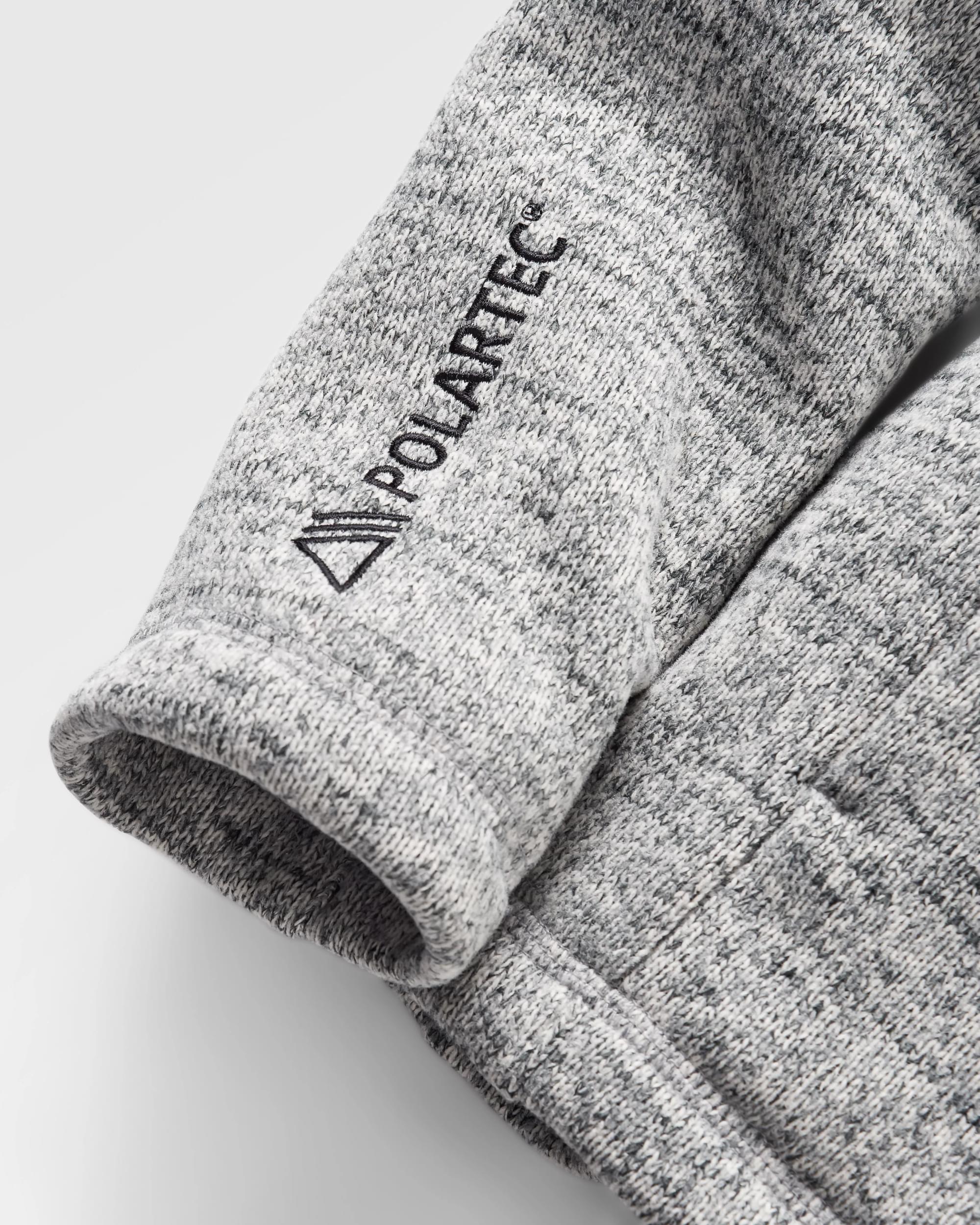 Women's Amber Recycled Polartec® Fleece - Grey Marl - Flatlay