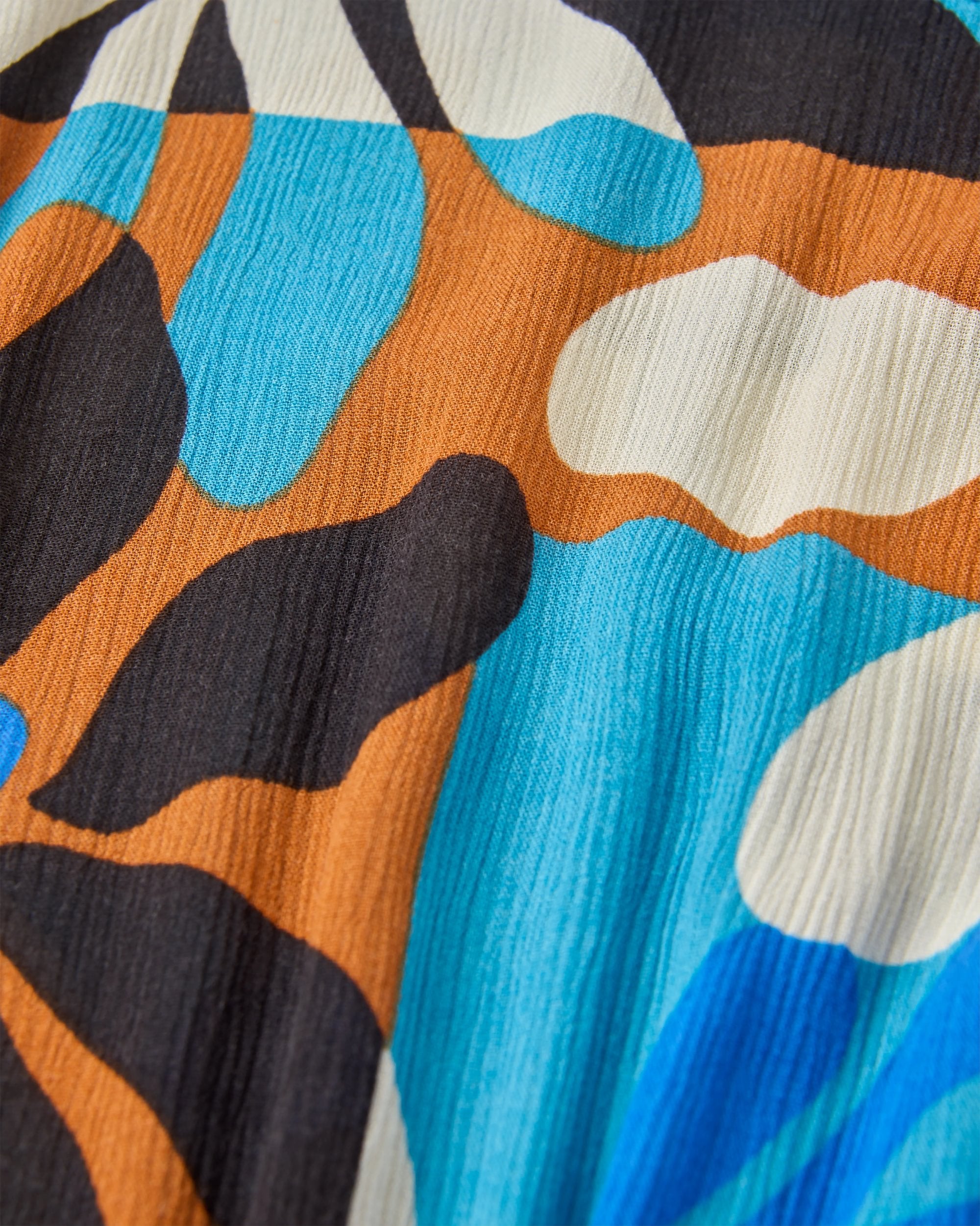 Thimbleberry Jumpsuit - Mountain Foliage Blue - Flatlay