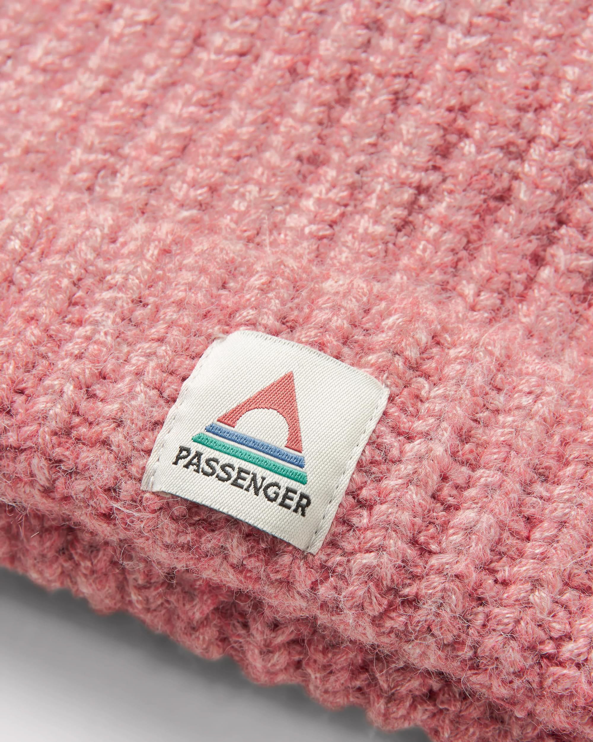 Redwood Fleece Lined Recycled Beanie - Rose - Flatlay