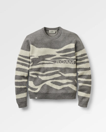 Panorama Lightweight Knitted Jumper - Far View Steel Grey - Flatlay