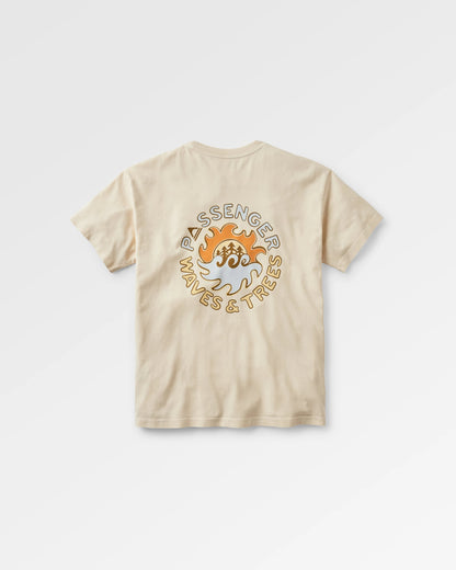 Dune Men's Recycled Cotton T-Shirt - Birch - Flatlay