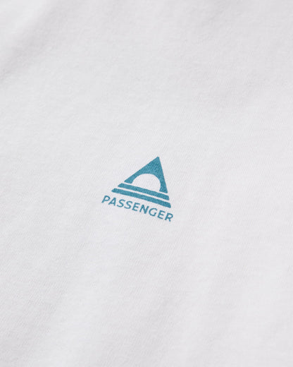 Roam Recycled Cotton T-Shirt - White - Flatlay