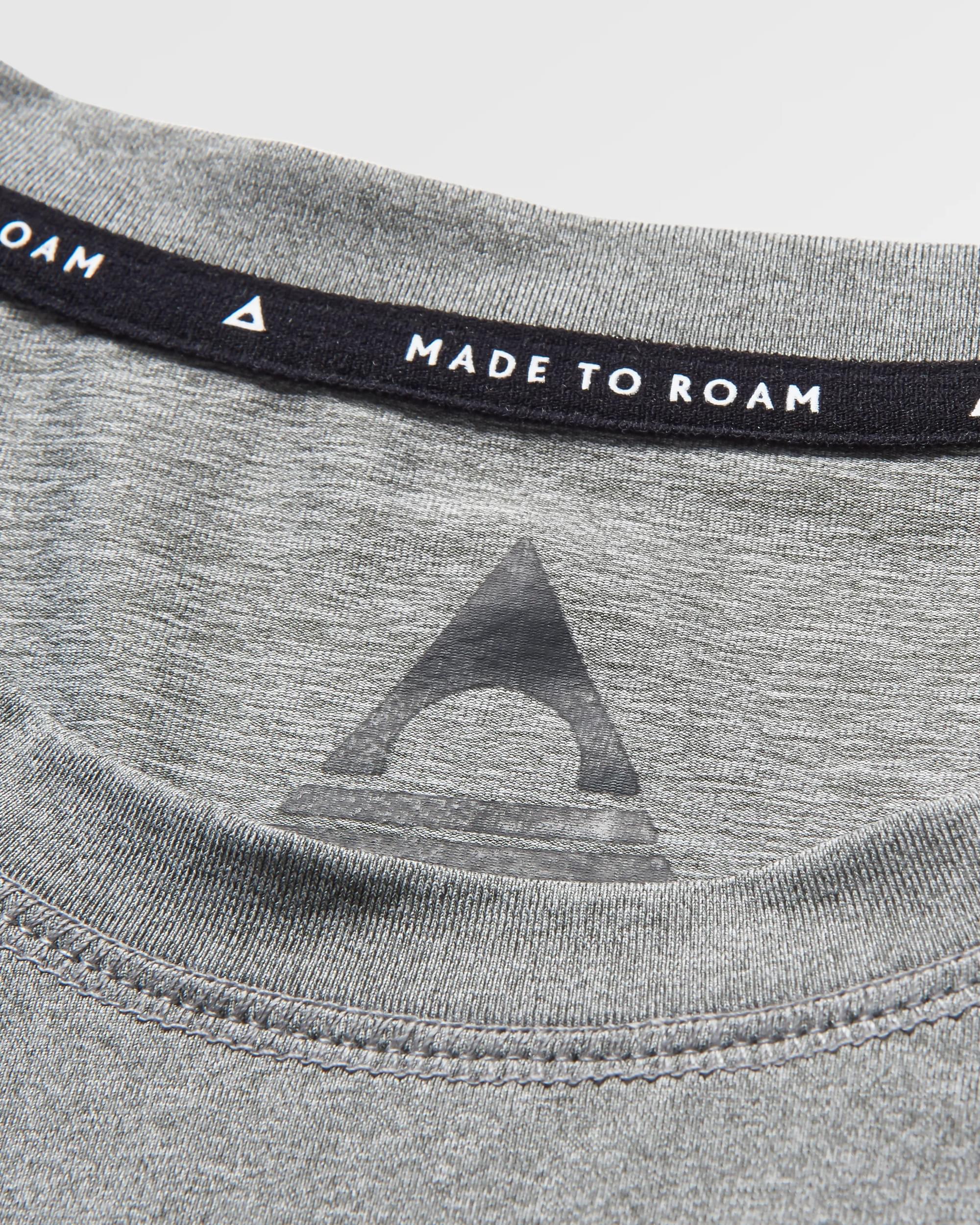 All Day Active Recycled T-Shirt - Grey Marl - Flatlay