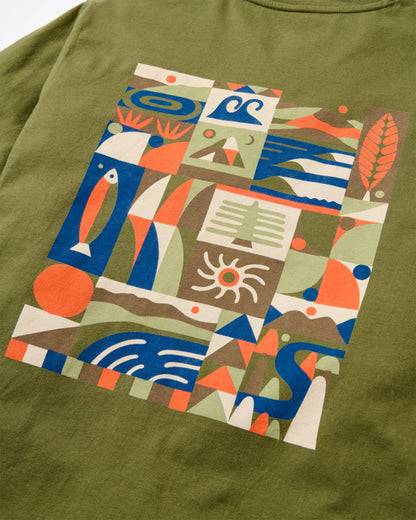 Lost On Purpose T-Shirt - Khaki - Flatlay