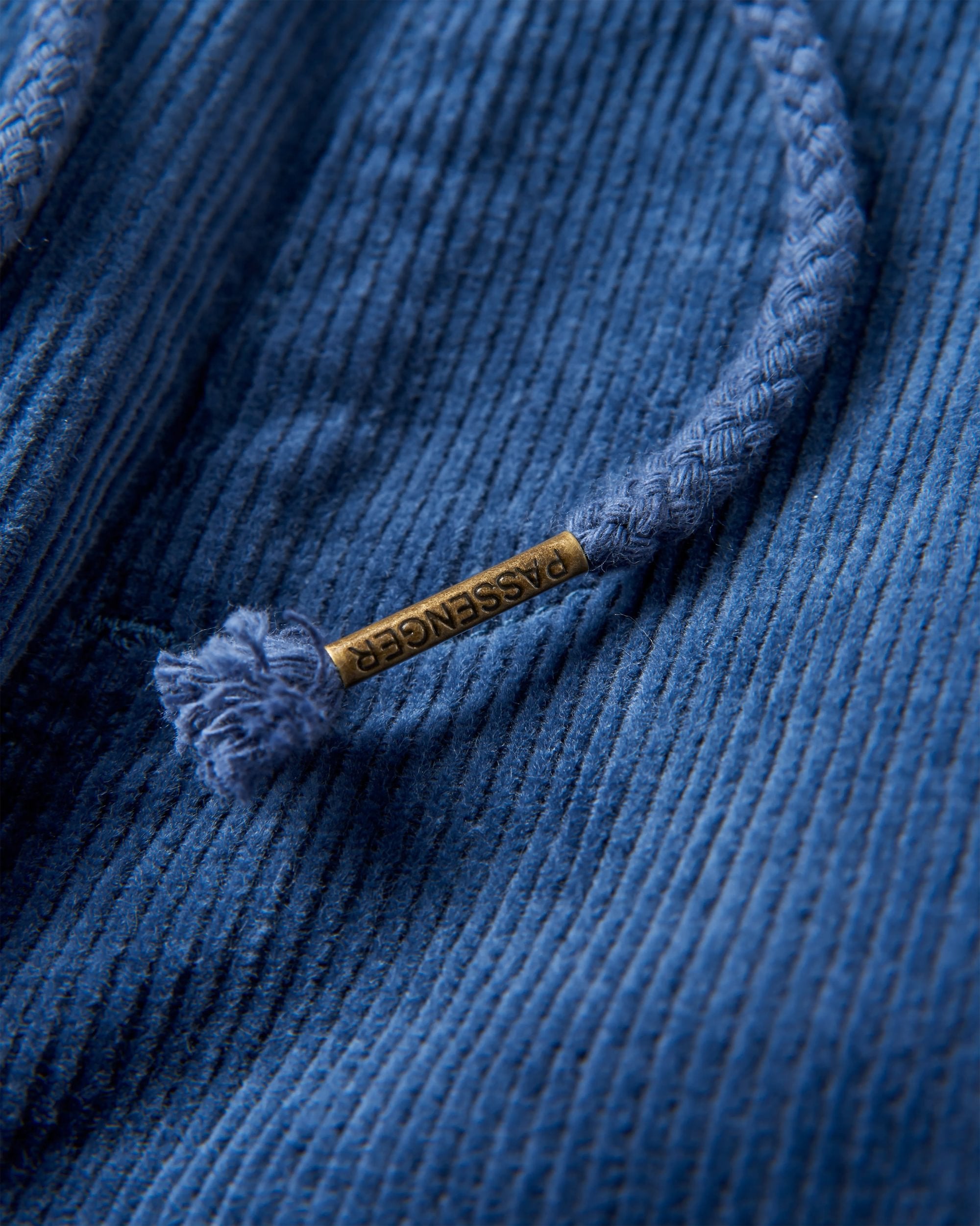 Compass Recycled Corduroy Trouser - Dark Denim - Flatlay