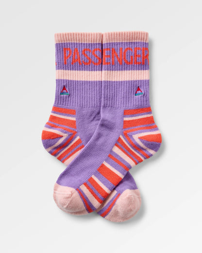 Tahoma Active Socks - Purple Indigo - Flatlay