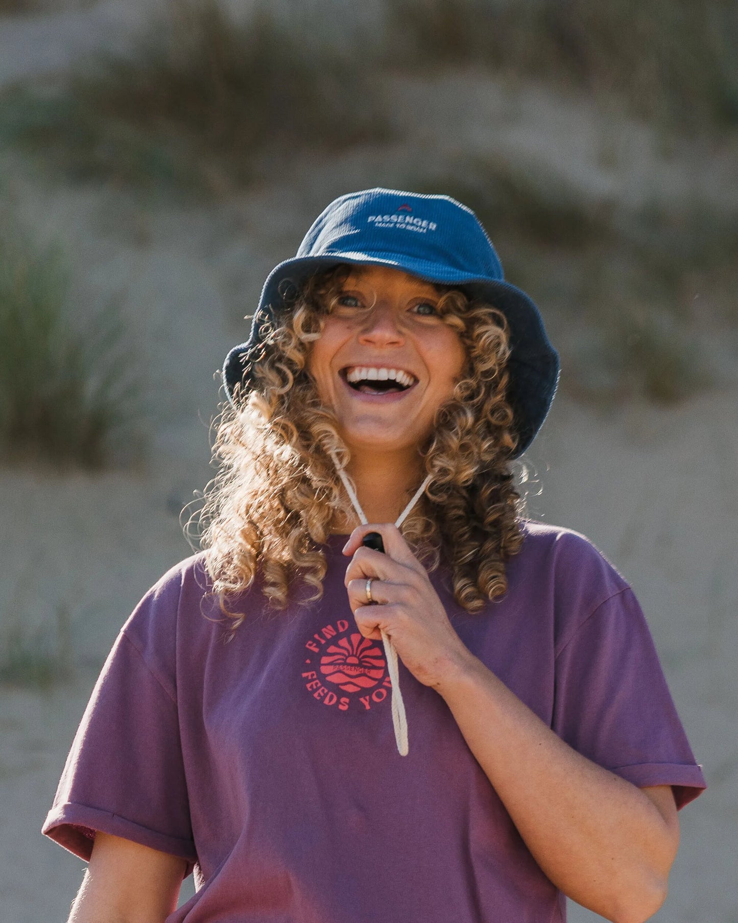 Womens_Forest Recycled Bucket Hat - Ash Blue