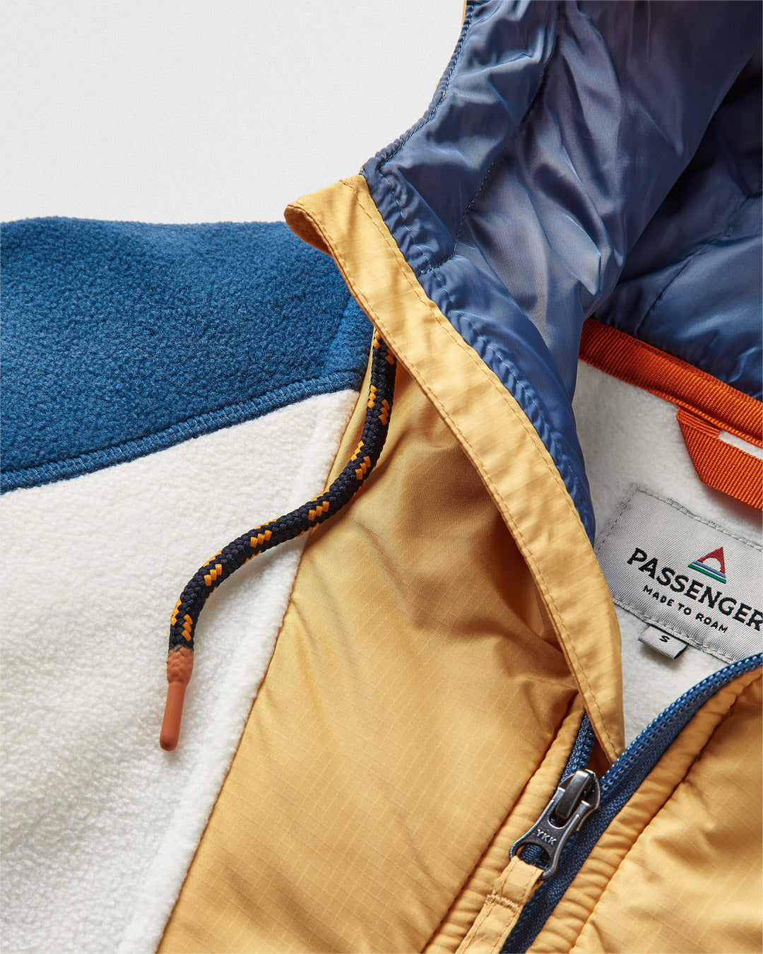 Alexander Hooded 1/2 Zip Recycled Polar Fleece - Egret